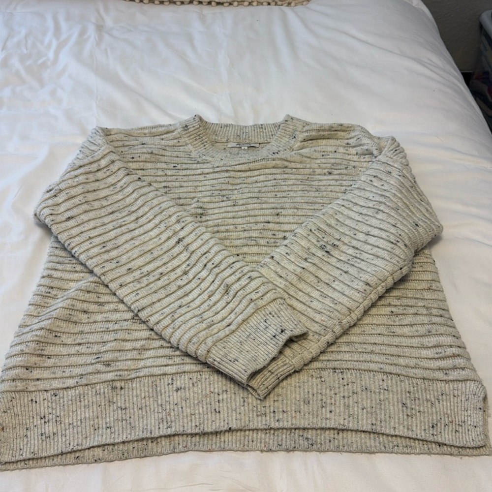 Madewell confetti and cream sweater. Size large.